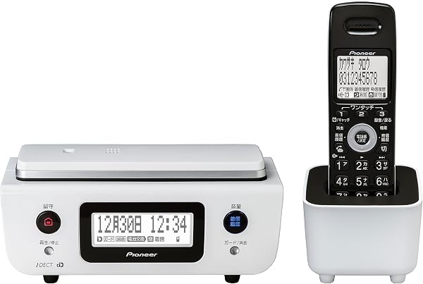 パイオニア デジタルコードレス電話機 子機1台付き 迷惑電話対策・留守番・ナンバーディスプレイ機能搭載 ピュアホワイト TF-FD31W-W - 1