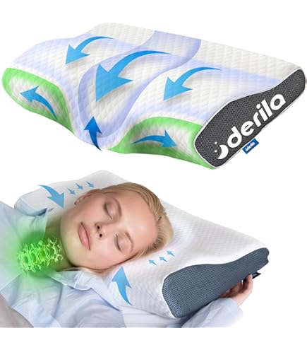 Derila (デリラ) 頚椎クイーンサイズ 睡眠用枕 人間工学的ネックサポート