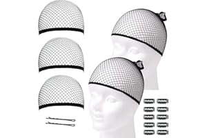 ウィッグネット コスプレ 筒型 黒 5個セット shefun ウィッグキャップ メッシュ メンズ 男女兼用 ブラック ヘアネット 痛くない 髪束ね ネット フリーサイズ JP193