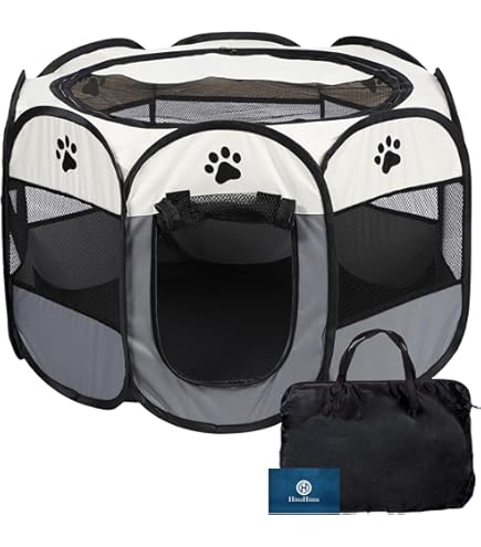 Amazon | [JUI3N] 円形 折りたたみサークル ペットサークル 犬ケージ