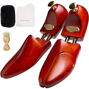 [アールアンドケイズカンパニー] シューツリー 高級 シューキーパー 木製 メンズ 靴ブラシ ムートンクロス フランネル…