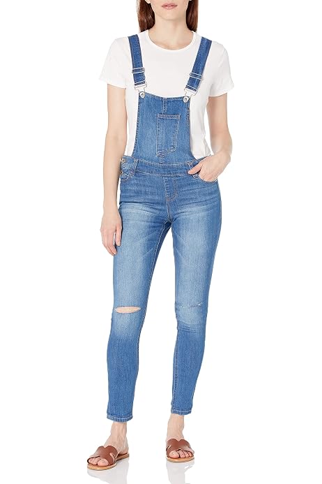 Distressed Vintage Denim Overalls 