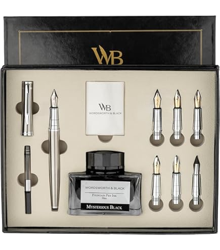 Amazon | 赤い羽の羽ペンとインクのセット - 11.4インチ アンティーク