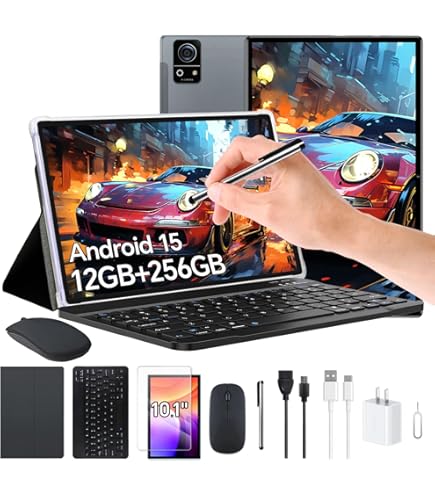 Amazon.co.jp: 10インチAndroid 15タブレット,12GB+256GB+1TB拡張対応