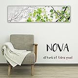 ファブリックパネル NOVA 【 L-Lサイズ 30cm×120cm 】 大自然 ナチュラル デザイン 葉っぱ グリーン エコ eco フレーム 人気 壁掛け DIY インテリア オシャレ 木製 布 生地 プリント ウォール デコ
