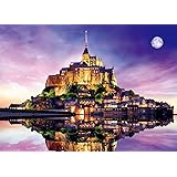 エポック社 2000スーパースモールピース ジグソーパズル 海外風景 心にのこる輝きの風景 夕暮れのモン・サン・ミシェル-フランス (38×53cm) 54-201 のり付き ヘラ付き 点数券付き EPOCH