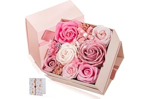 母の日のプレゼント ソープフラワー バラ 方形ギフト ボックス 造花 ホワイトデー 誕生日 記念日 先生の日 父の日 転居など最適としてのプレゼント 結婚祝い 妻 入学式 卒業祝い