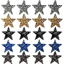 Amazon.co.jp: 20枚 星形 熱接着ラインストーンシート キラキラ