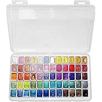 ★プロも愛用の水彩絵の具100色セット★固形水彩 ボックス付き Amazon | 固形水彩 100色絵の具セット 固体水彩絵の具 水彩