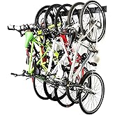 TORACK Bike Storage Rack, 6 Bike Racks & 5 Hooks for Garage, Wall Mount ...