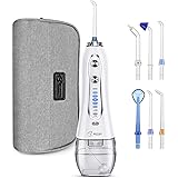 BESTOPE 口腔洗浄器 H04-進化版 収納ポーチ付き【替えノズル8本&5つモード調節可能&USB充電】IPX7防水 2150mAh大容量電池 ジェットウォッシャー 口腔洗浄機 300ML
