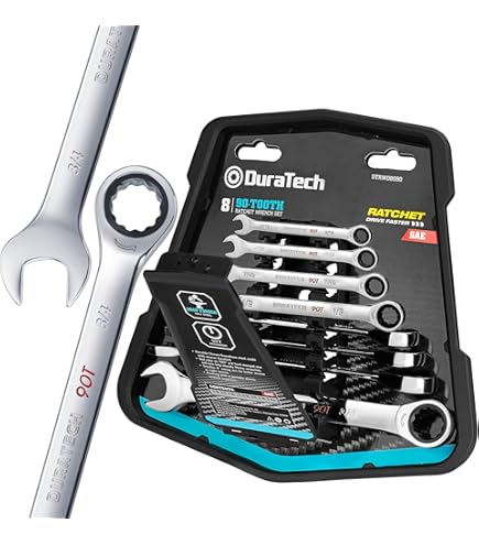 Amazon | DURATECH ラチェット式コンビネーションレンチセット 12点 72