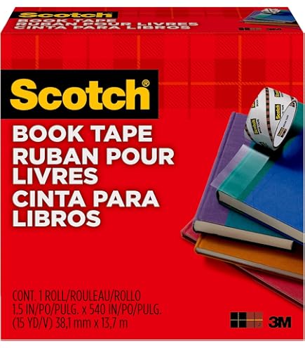 Amazon | 3M スコッチ 透明ブックテープ 厚手 38.1mm×13.7m 845 38