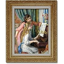 立体複製画　 ルノアール　『庭にて』　絵画　 額装 Amazon.co.jp: AC HAN016 ルノワール ピアノを弾く少女たち F6