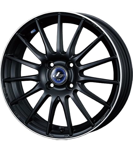 Amazon.co.jp: Weds LEONIS TE 15インチ 4H PCD100 4.5J +45 BK/SC RED