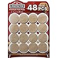 Felt Furniture Pads X-PROTECTOR 48 pcs - 25 mm Premium Chair Floor Protectors - Felt for Chairs Furniture Feet & Wood Floors 