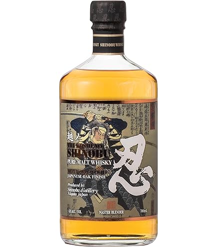 Amazon.co.jp: 越ノ忍 10年 ピュアモルトウイスキー ミズナラ 箱付き