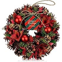 Amazon.co.jp: Morikuru(Ririsu) クリスマスリース 直径 25cm