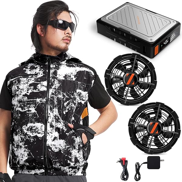 Amazon.co.jp: [Xinpeke] 空調作業服 【2025年革新モデル 43V超高電圧