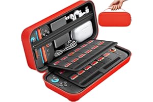 【令和7年新登場】Switch2対応 ケース スイッチ 保護カバー 収納バッグ 防塵 防汚 耐衝撃 ナイロン素材 全面保護型 消臭 大容量 ゲームカード24枚 旅行用 キャリングセット 小物収納可 持ち運び便利 Carrying Case for ニ