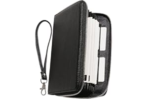 [BLUE SINCERE] 印鑑も入る 通帳ケース 本革 磁気防止 大容量 カード12枚収納 通帳入れ 革 レザー レディース RFID パスポート カードケース / TC1 (ロイヤルブラック)