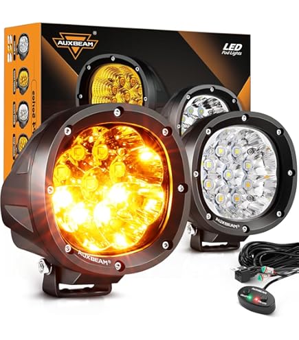 Amazon.co.jp: Auxbeam LED ポッド 3インチ 72W アンバー フォグライト
