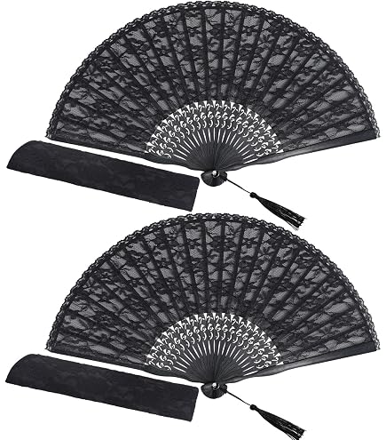 Handheld Fan Accessory Spider Web Design Fan Goth Folding Fan With Spider Web Design - Black ...
