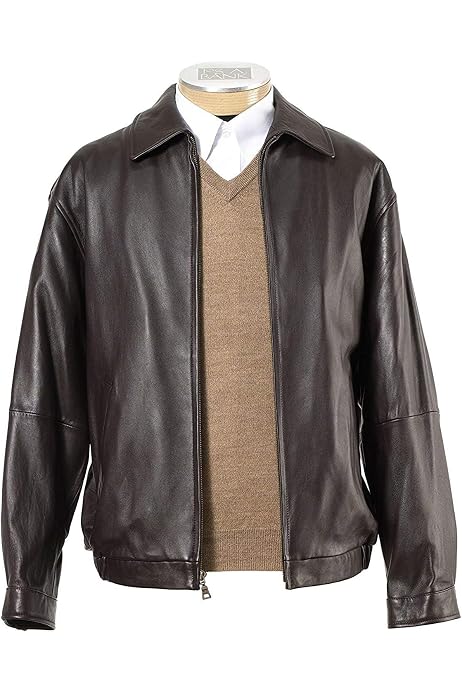 Washed Leather Trucker Jacket 