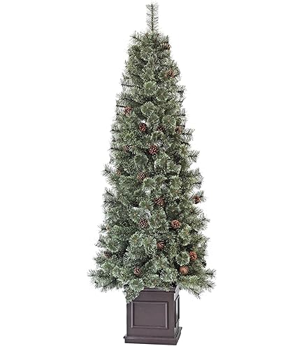 Amazon | クリスマスツリー ウッドベーススリムツリー ポット