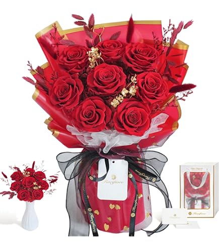 Amazon | 花 プレゼント DIAMOND ROSE ダイヤモンド ローズ 赤い バラ