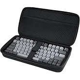 For REALFORCE RC1専用 収納ケース 70% 82キー 日本語・英語配列 ケースのみ（ブラック） | リアルフォースキーボード専用ケース、3層構造、メッシュポケット、面ファスナーバンド、小物飛出し防止、撥水ナイロン、高密度EVA、衝撃吸