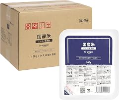 by Amazon パックごはん 国産米 180g×24入 酸味料不使用 | ふっくら炊き上げた国産米100%、しっかり食べたい方にうれしい満足サイズ。電子レンジで温めるだけ、いつでもできたてのごはん。