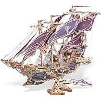 Amazon | FUNPOLA 3Dパズル 木製パズル 海賊船パズル DIYクラフト