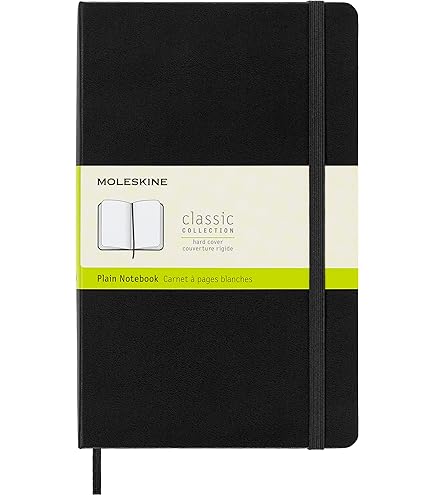 Moleskine Classic Notebook, Black, Plain, X-Large : Moleskine