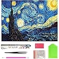 Full Drill 5D Diamond Painting 50cm X 41cm, OWAY Paint by Number Kits Starry Night Diamond Painting Kits for Home Wall Decor