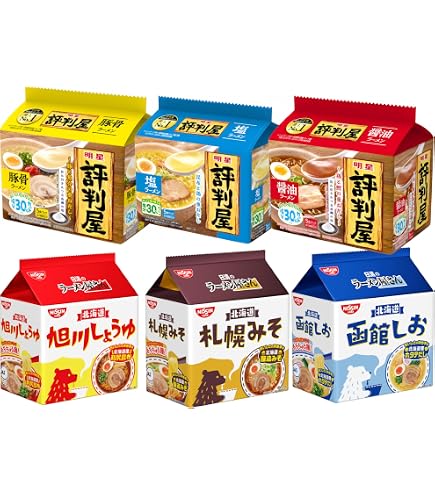 Amazon.co.jp: インスタントラーメン 6種30食 詰め合わせセット : 食品