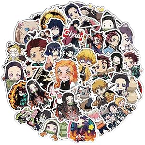 Pichidr-JP 100枚セット ステッカー 鬼滅の刃 PVC材質 防水ステッカー スーツケースステッカー お気に入…