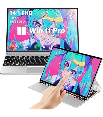 Amazon.co.jp: 薄型軽量4in1ノートパソコン タッチパネル【Win 11搭載