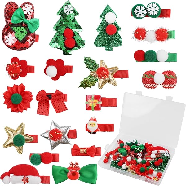 Amazon.co.jp: OuJyO ヘアゴムクリスマス髪飾り 子供ヘア