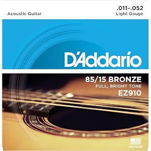D'Addario ダダリオ アコースティックギター弦 85/15アメリカンブロンズ Light .011-.052 EZ910 【国内正規品】