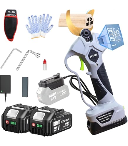 Amazon | Yireal 電動剪定バサミ 18V切断径40mmのコードレス電動ハサミ