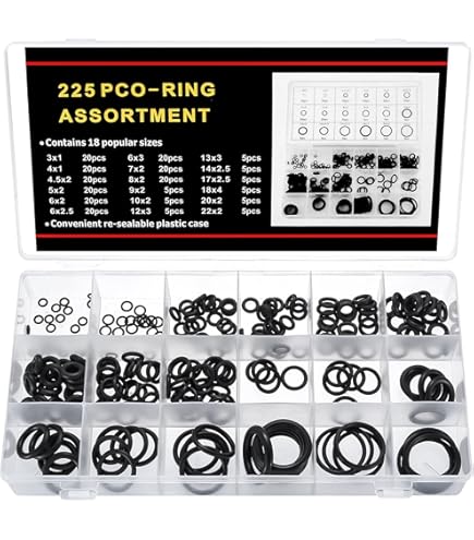 Amazon | ZDBB 24サイズラバーOリングセット、1120個 ブラック