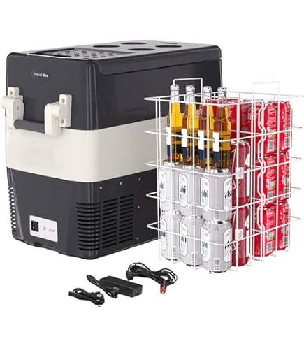 Amazon.co.jp: Smad ポータブル冷蔵庫 車載冷凍冷蔵庫 50L, -20℃～20