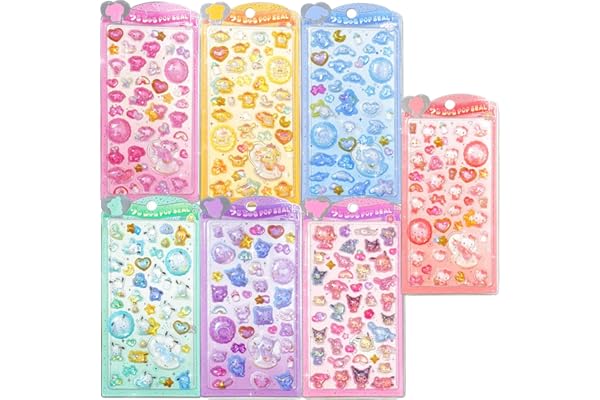 【3月】全種類在库！SNS人気 シール 3Dシール タイル ごほうび 女の子 Diy おはじき 手帳DIY 交換 贈り物 入荷 (A+B+C+D+E+F+G(7枚セット))