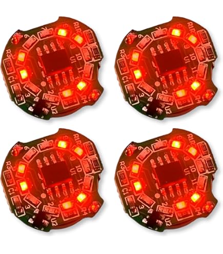 Amazon | 電飾 LED 回転 点滅 小型 4個セット ボタン電池 (CR1632対応