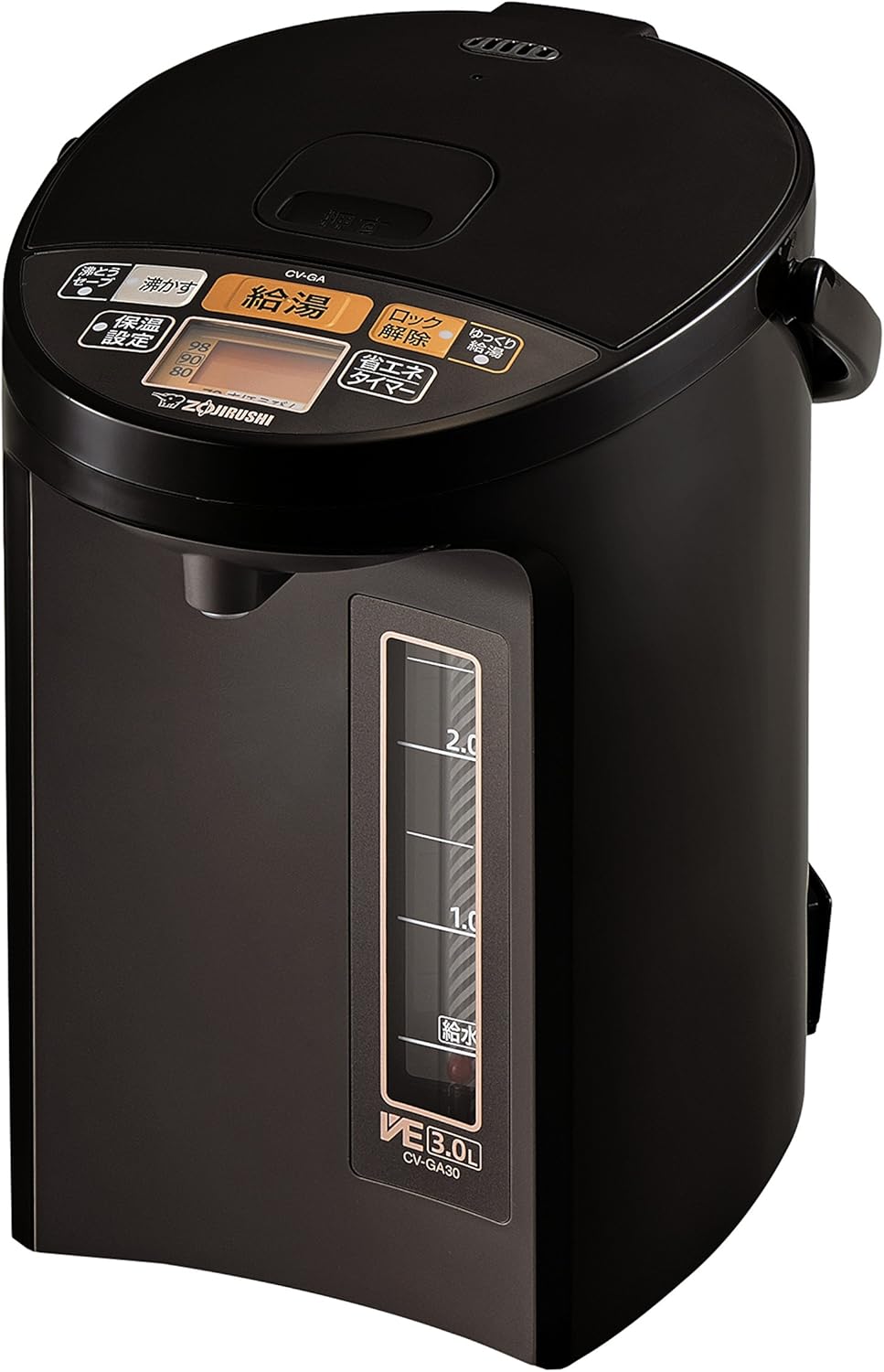 象印マホービン 電気ポット 3.0L 優湯生 省エネタイプ VE電気まほうびん 5段階温度設定 ブラウン CV-GA30-TA