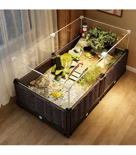 Amazon | カメ飼育ケージ（リクガメ・半水棲ガメ用） 大型 80×80cm
