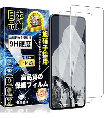 Amazon | 対応 Google Pixel 8 Pro ガラスフィルム【2+2枚セット-日本