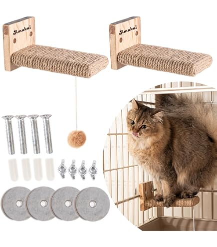 Amazon.co.jp: 猫 吊り橋 壁掛け吊り橋 木製 ハンモック吊り橋 猫用
