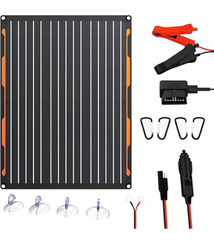 Amazon.co.jp: BUZHI ソーラーパネルセット, 50W DC 9V / 18V